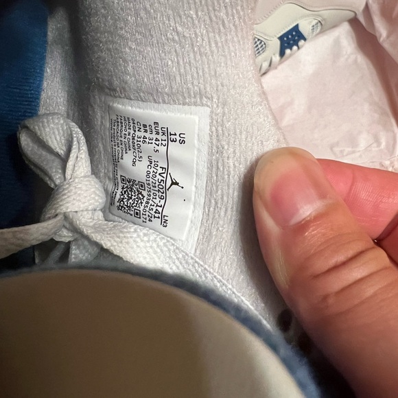 Nike Air Jordan 4 Retro Military Industrial Blue FV5029-141 Mens Size 13 - Picture 3 of 7